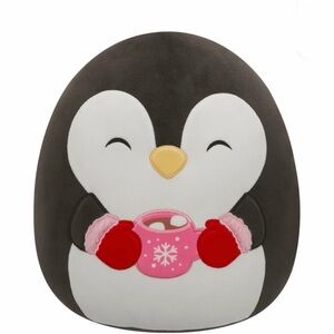 Squishmallows Black White Pink Red Luna Penguin Plush